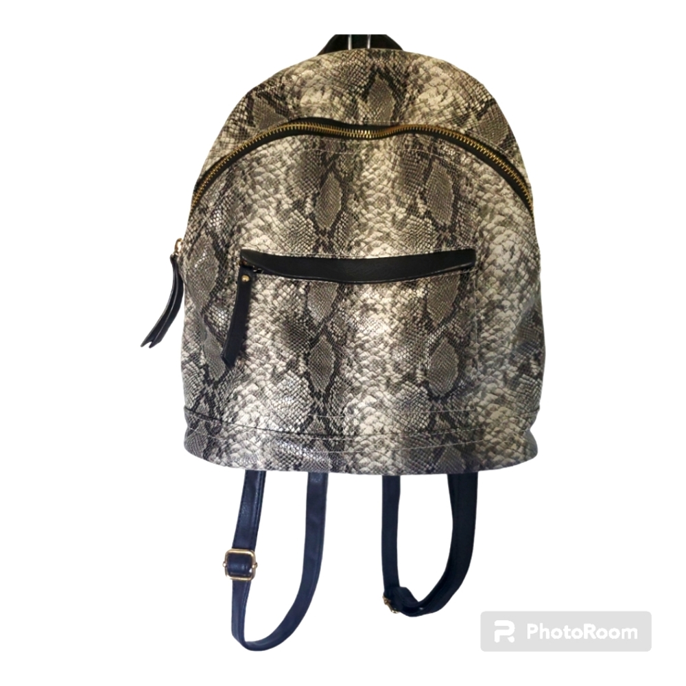Under One Sky Snakeskin Print Small Backpack Purse